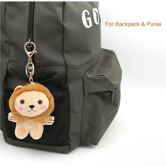 Plush Lion Bag Charm / Keychain NWOT - Picture 2 of 4